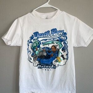 Death Row Records White T-Shirt Small Snoop Dog